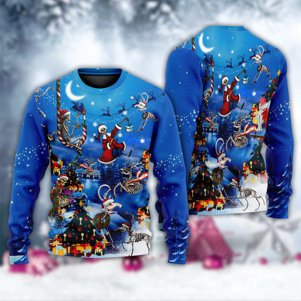 Christmas And Skull Merry Xmas Ugly Sweaters