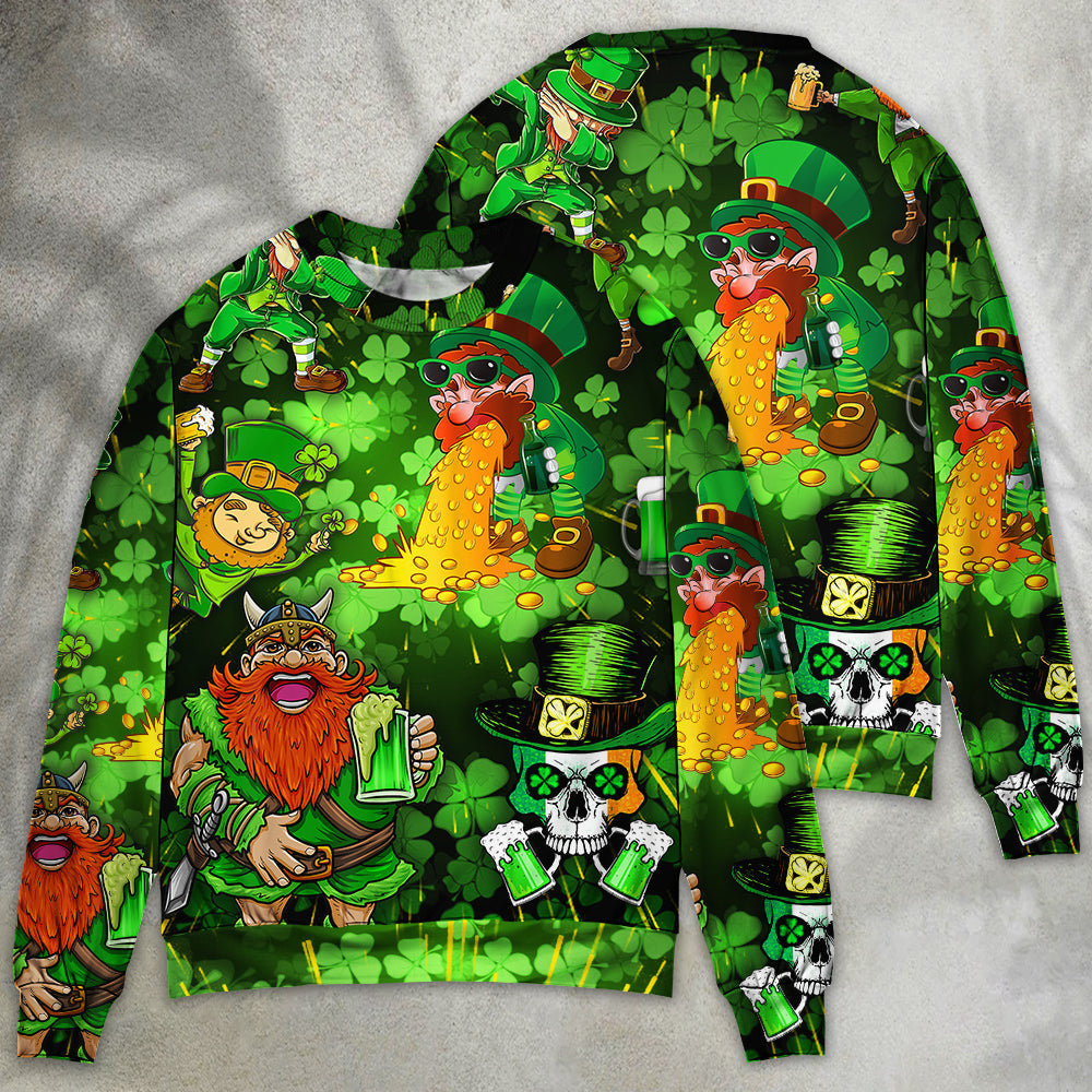 Irish Beer St Patricks Day Viking Skull Leprechaun Gnome Ugly Christmas Sweaters