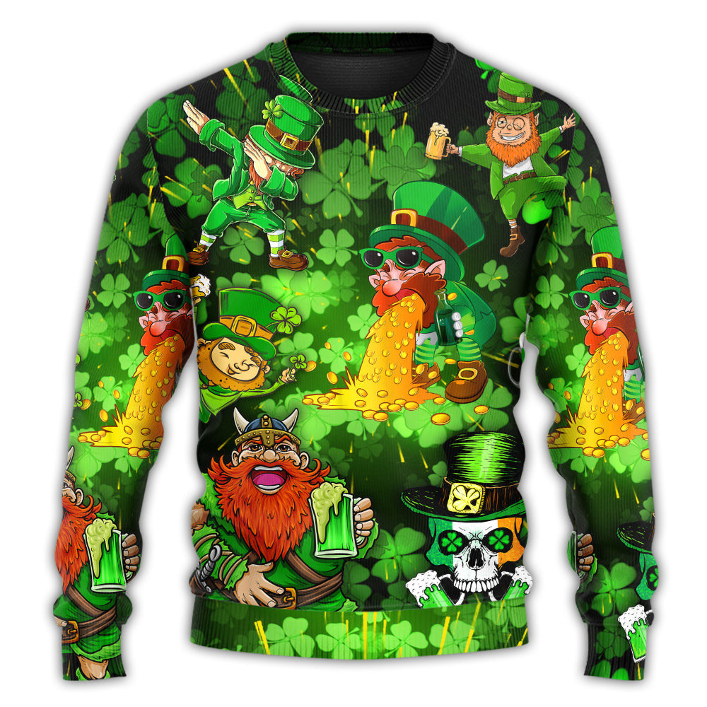 Irish Beer St Patricks Day Viking Skull Leprechaun Gnome Ugly Christmas Sweaters