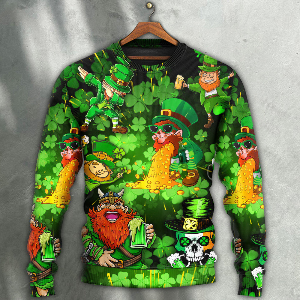 Irish Beer St Patricks Day Viking Skull Leprechaun Gnome Ugly Christmas Sweaters