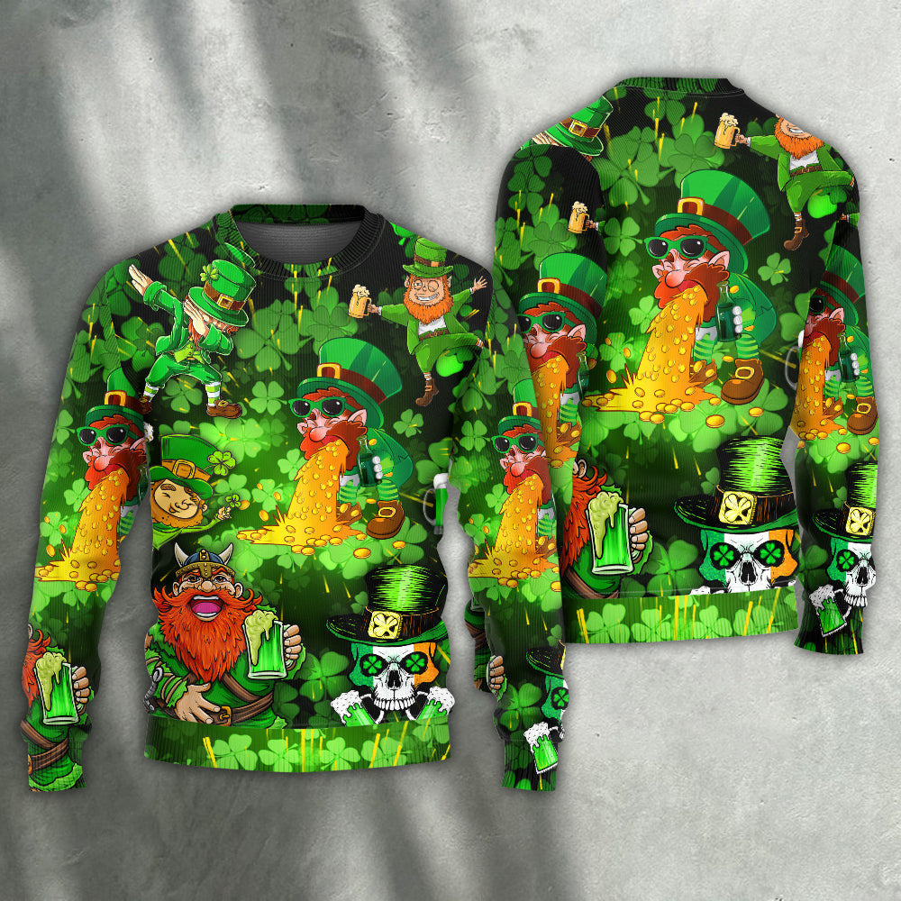 Irish Beer St Patricks Day Viking Skull Leprechaun Gnome Ugly Christmas Sweaters