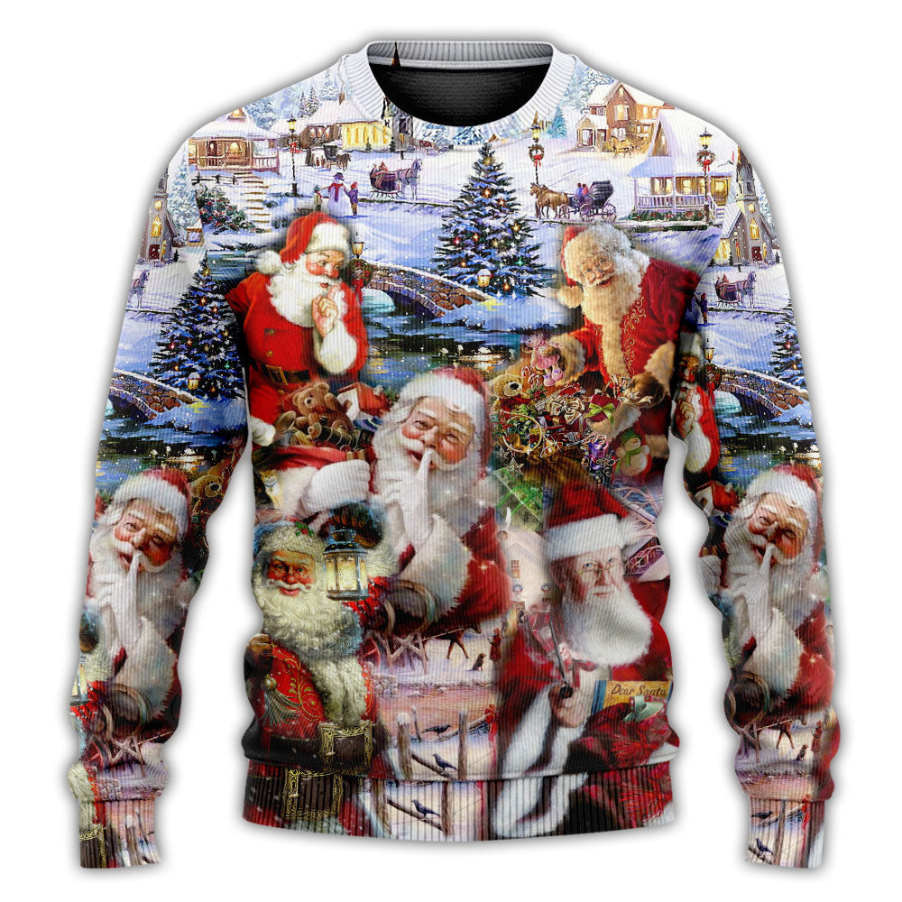 Christmas Santa Im Just Here For The Hos Ugly Sweaters