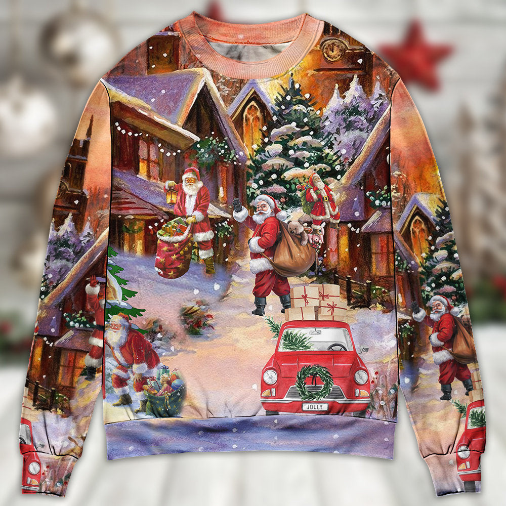 Christmas Santa Is Delivering Love Ugly Sweaters