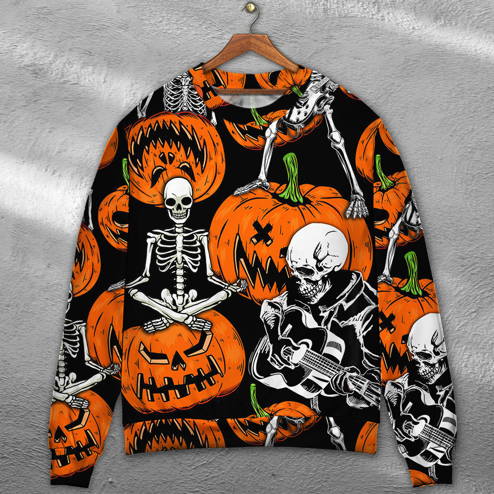 Halloween Skeleton Pumpkin Scary Ugly Christmas Sweaters