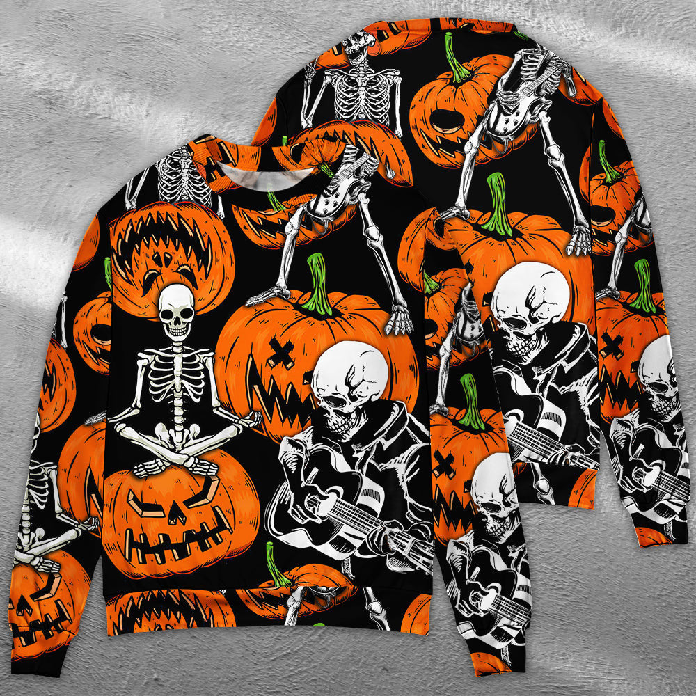 Halloween Skeleton Pumpkin Scary Ugly Christmas Sweaters