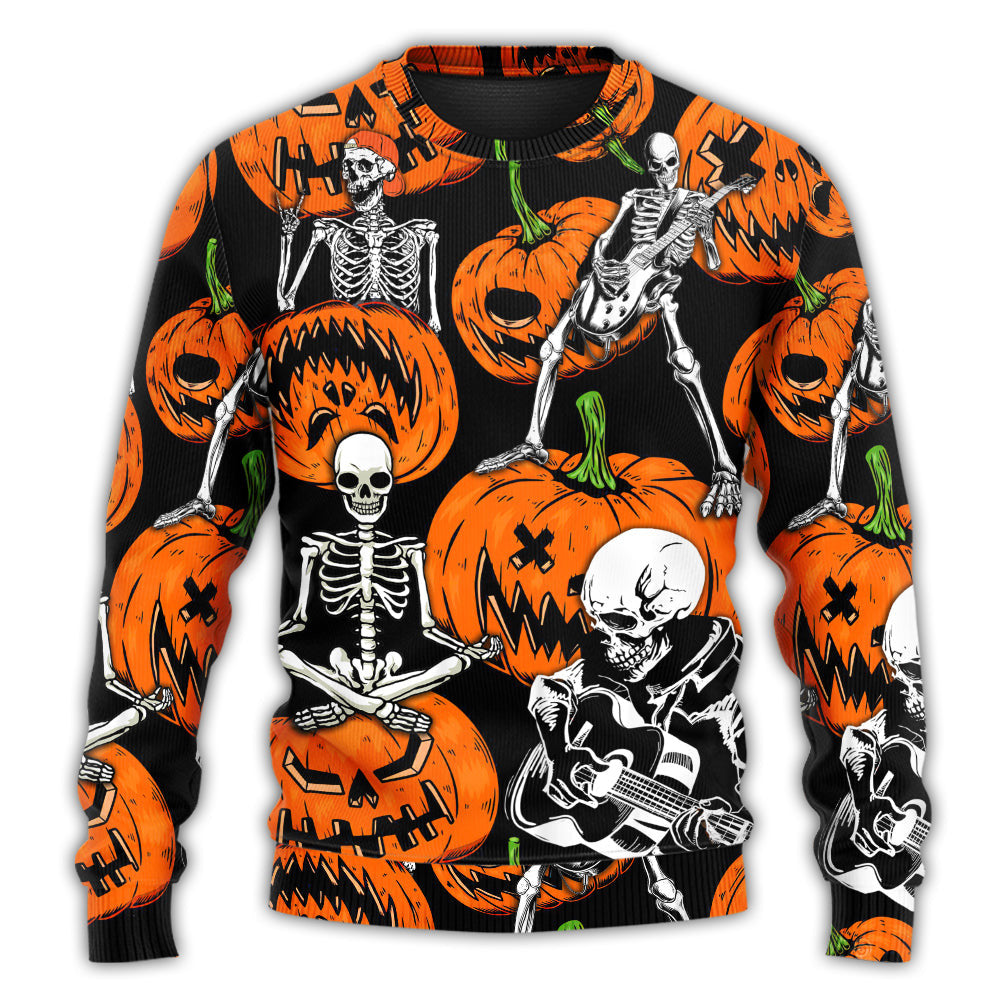 Halloween Skeleton Pumpkin Scary Ugly Christmas Sweaters