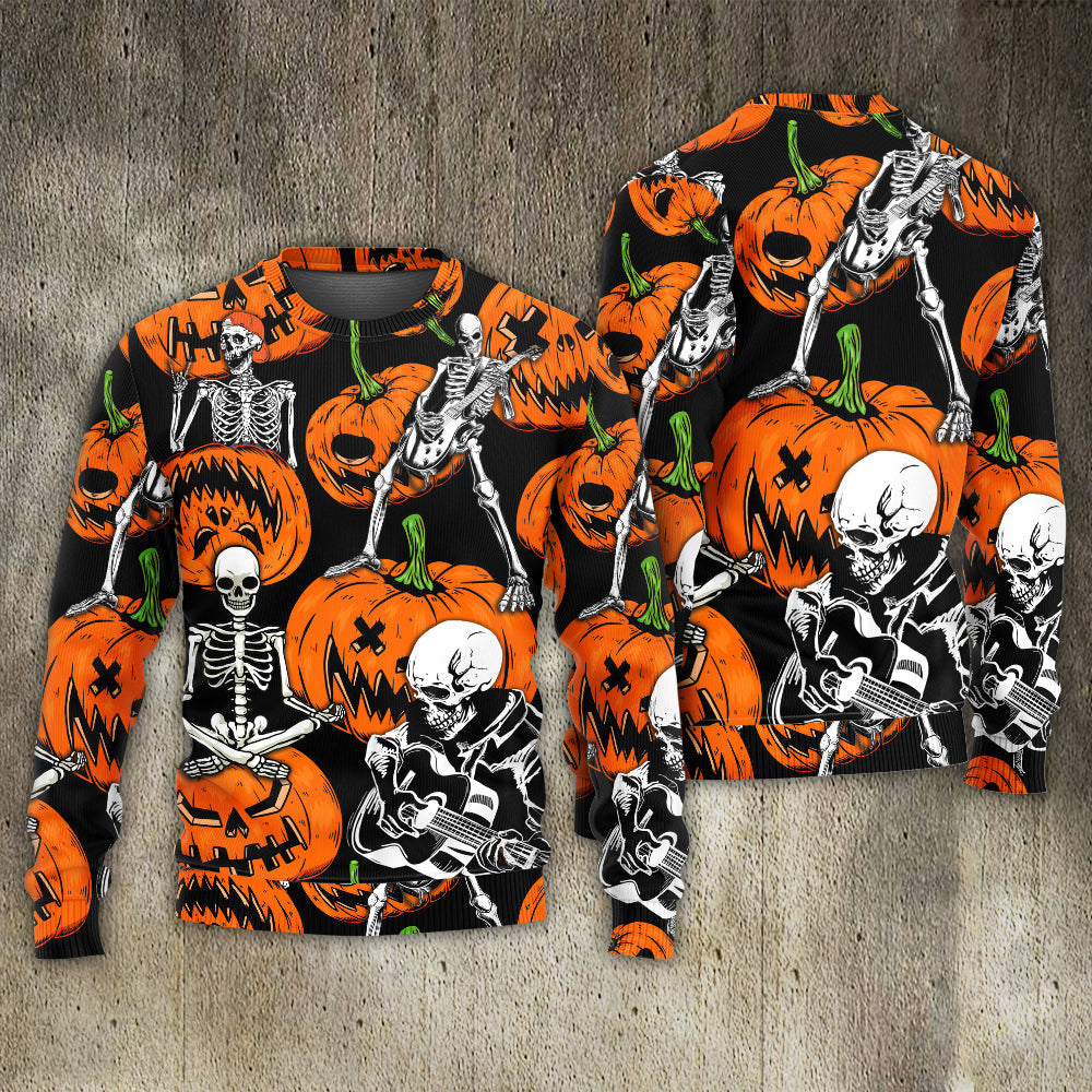 Halloween Skeleton Pumpkin Scary Ugly Christmas Sweaters
