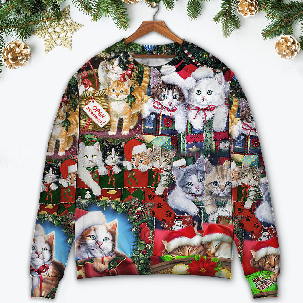 Cat Christmas Tree Merry Xmas Ugly Sweaters