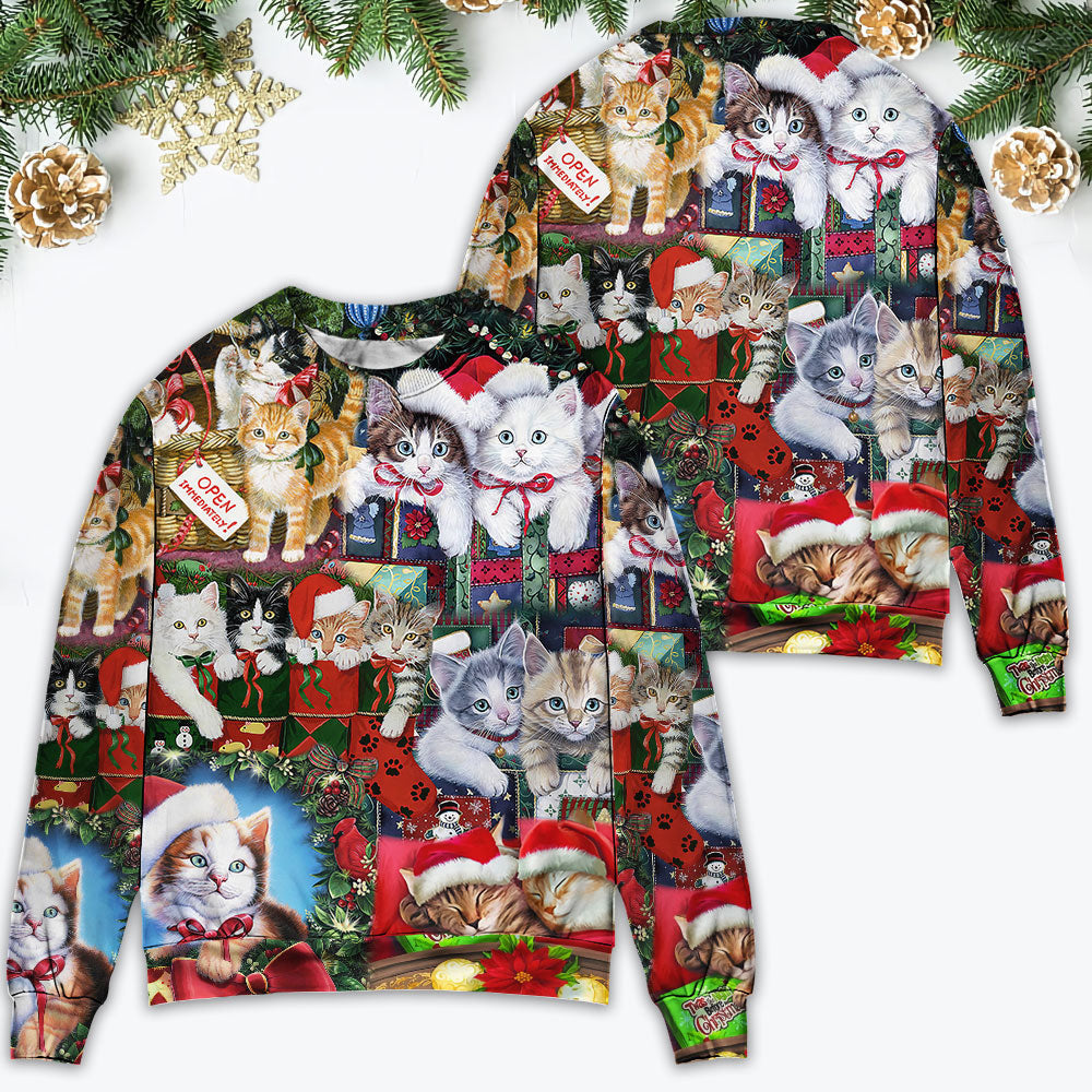 Cat Christmas Tree Merry Xmas Ugly Sweaters