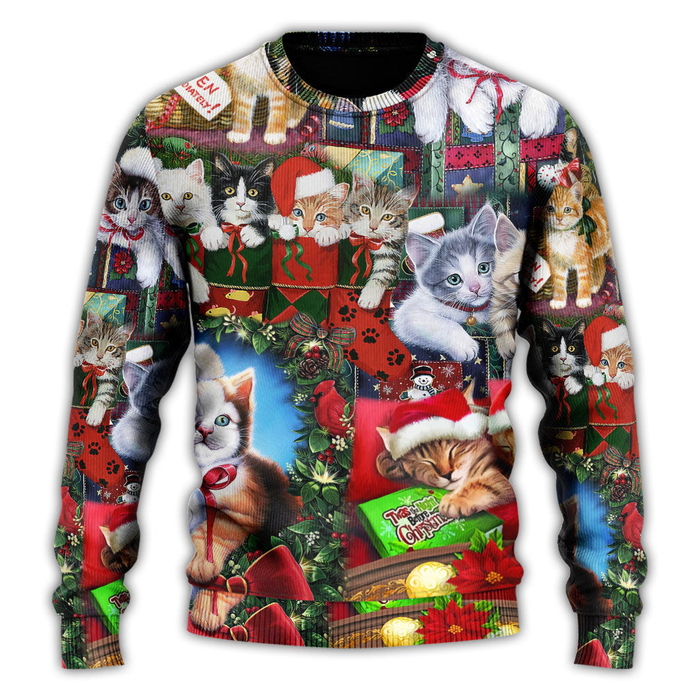 Cat Christmas Tree Merry Xmas Ugly Sweaters