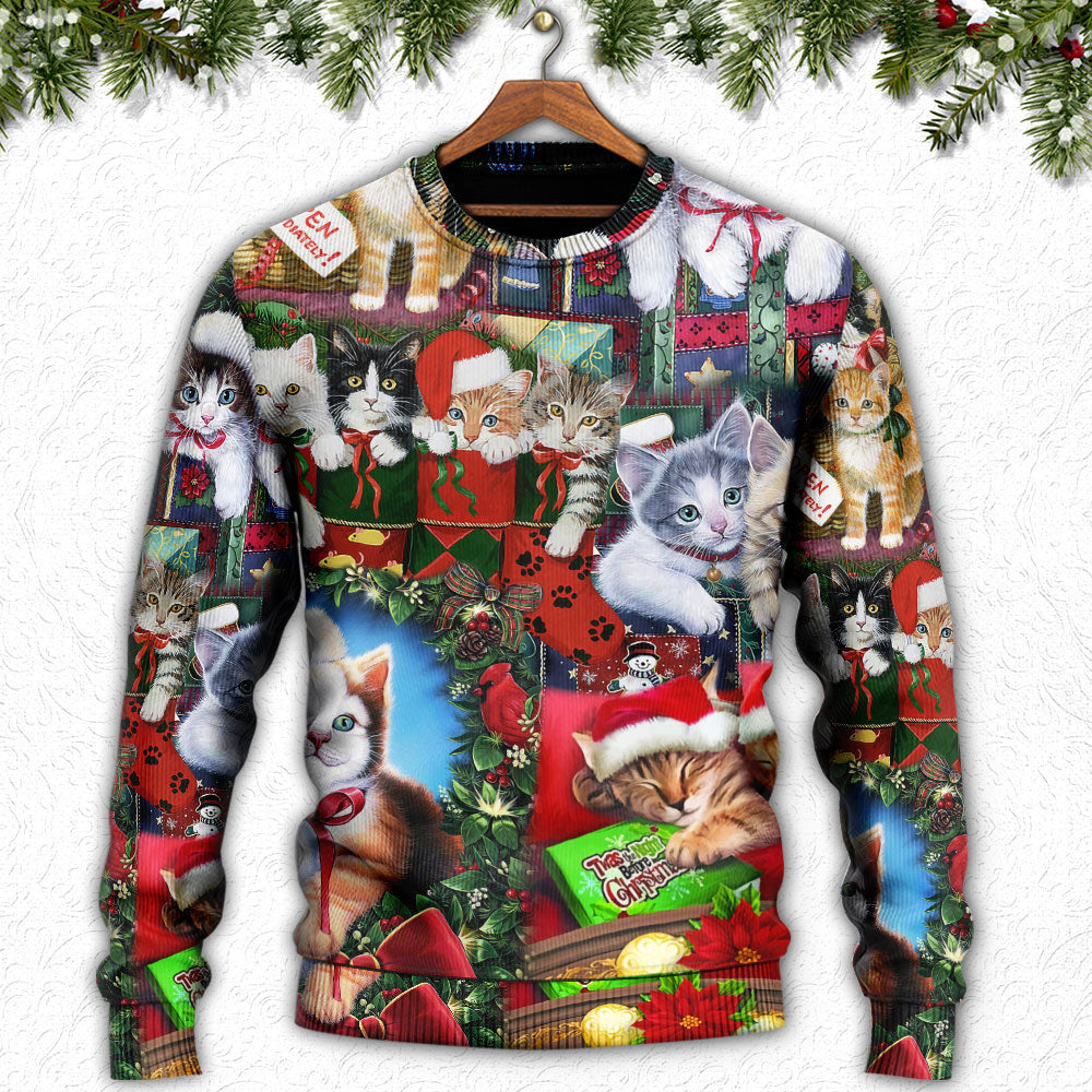 Cat Christmas Tree Merry Xmas Ugly Sweaters