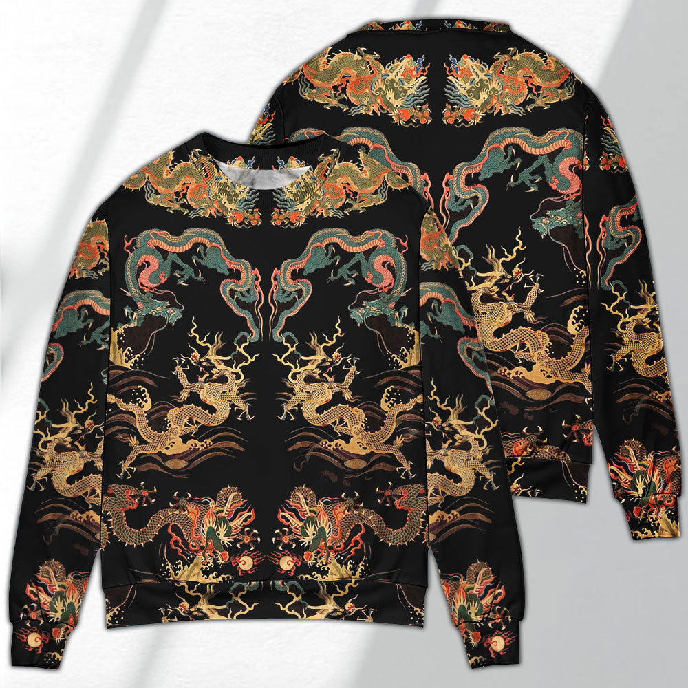 Dragon Chinese Royal Ugly Christmas Sweaters