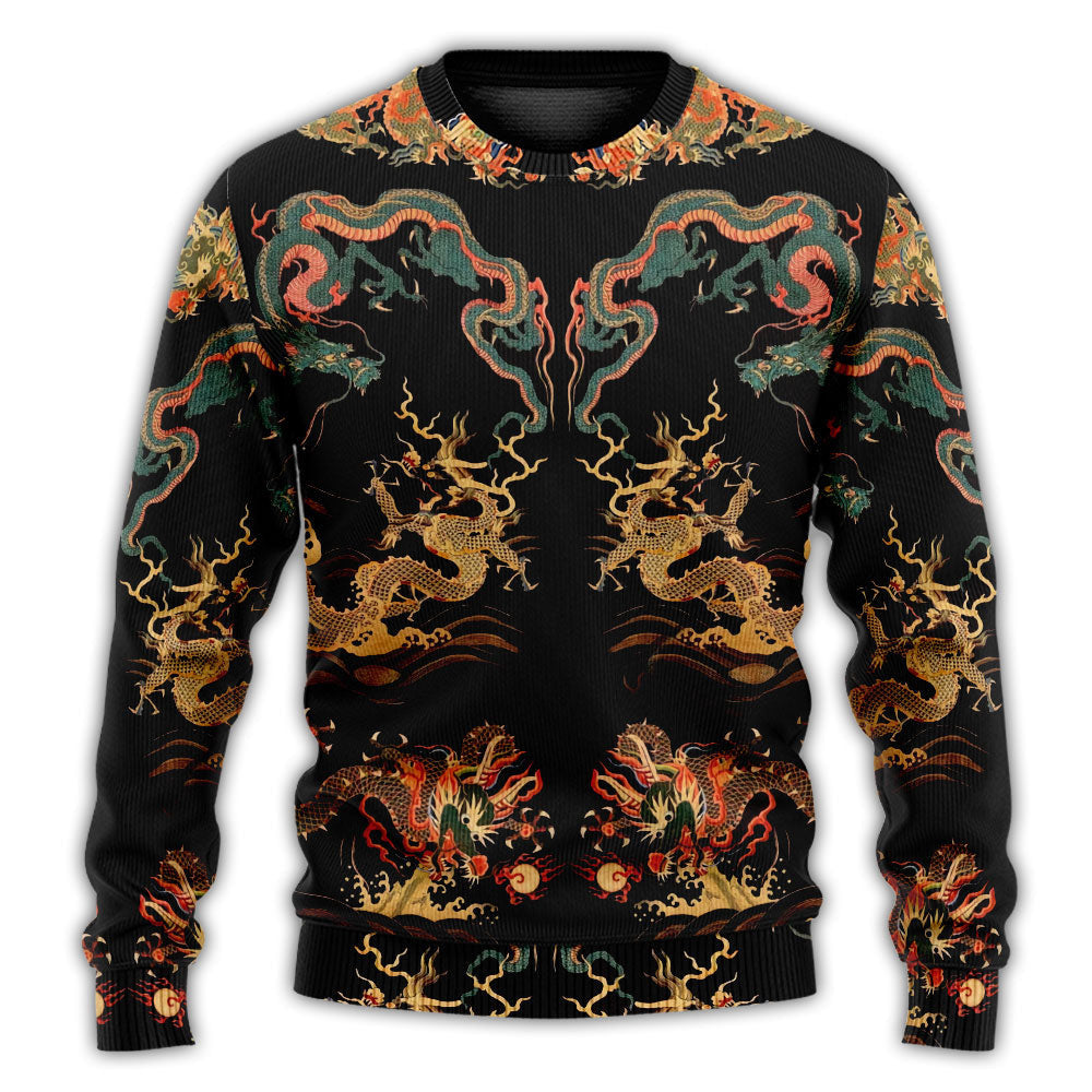Dragon Chinese Royal Ugly Christmas Sweaters