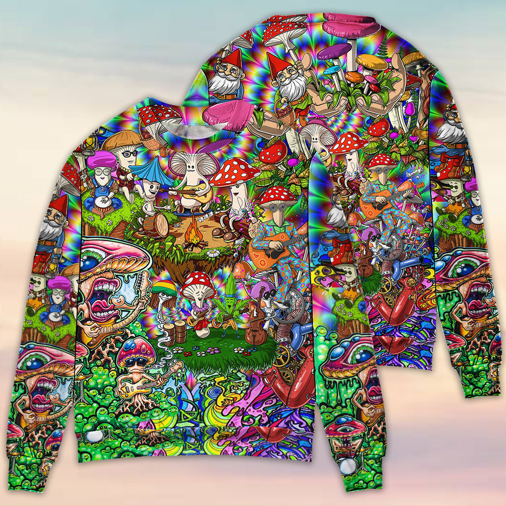 Hippie Mushroom Music Band Of Life Ugly Christmas Sweaters