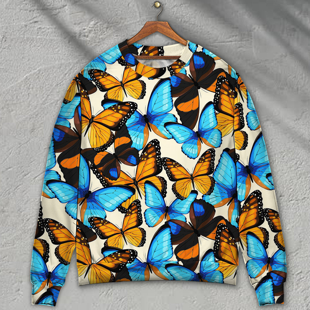 Butterfly Abstract Colorful Vintage Ugly Christmas Sweaters