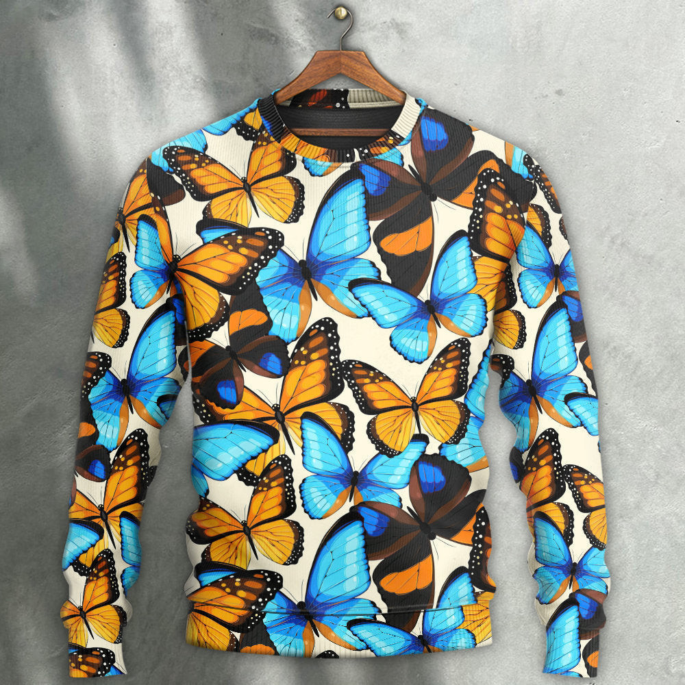 Butterfly Abstract Colorful Vintage Ugly Christmas Sweaters
