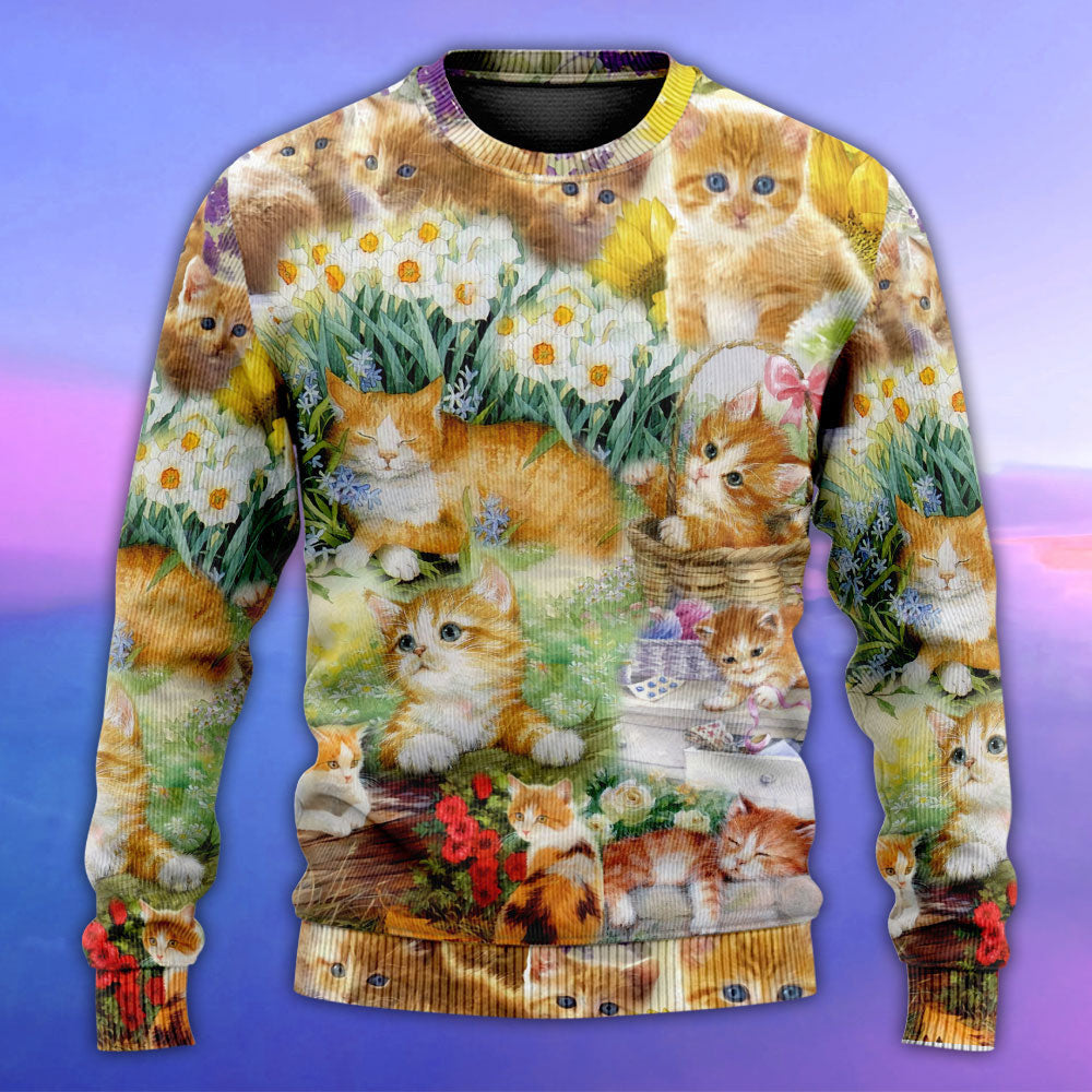 Cat Kitty Lover Art Ugly Christmas Sweaters