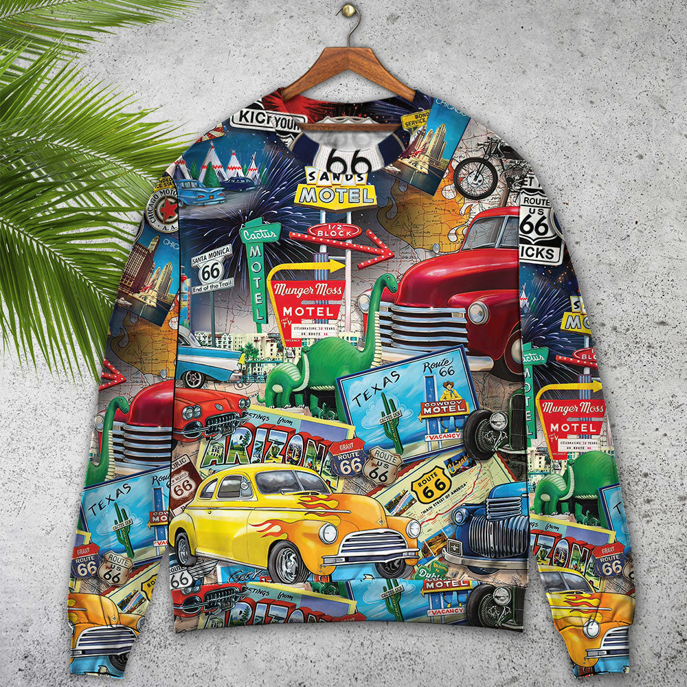 Car Route Road Trip Puzzle Ugly Christmas Sweaters