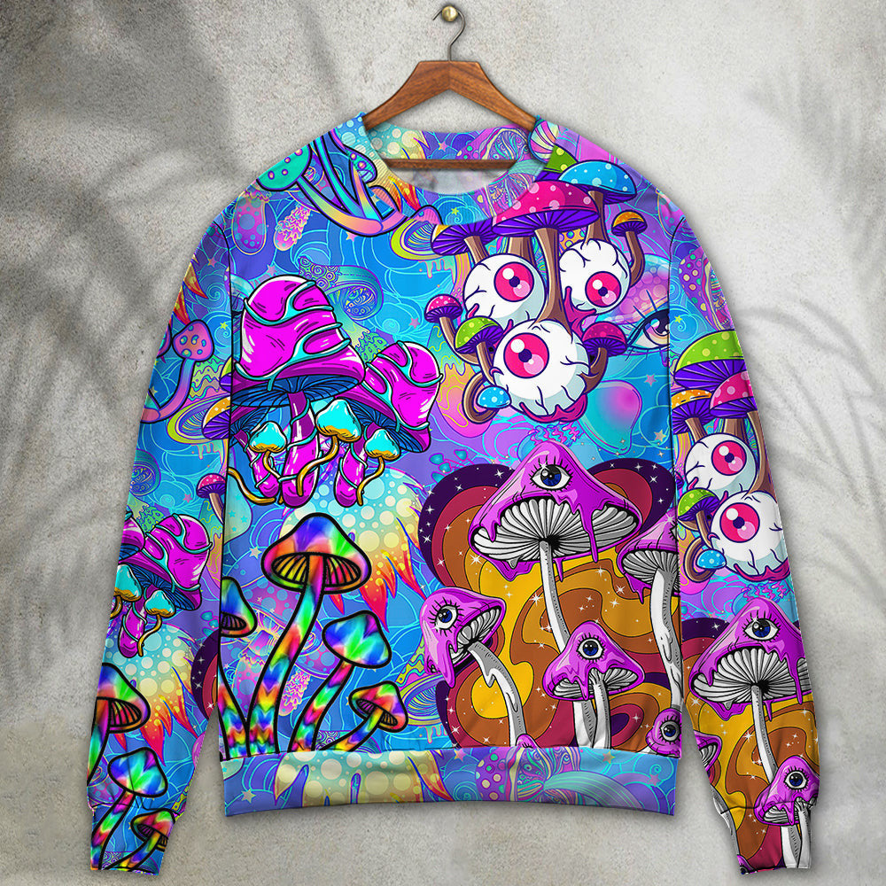 Hippie Mushroom Colorful Cool Style Ugly Christmas Sweaters