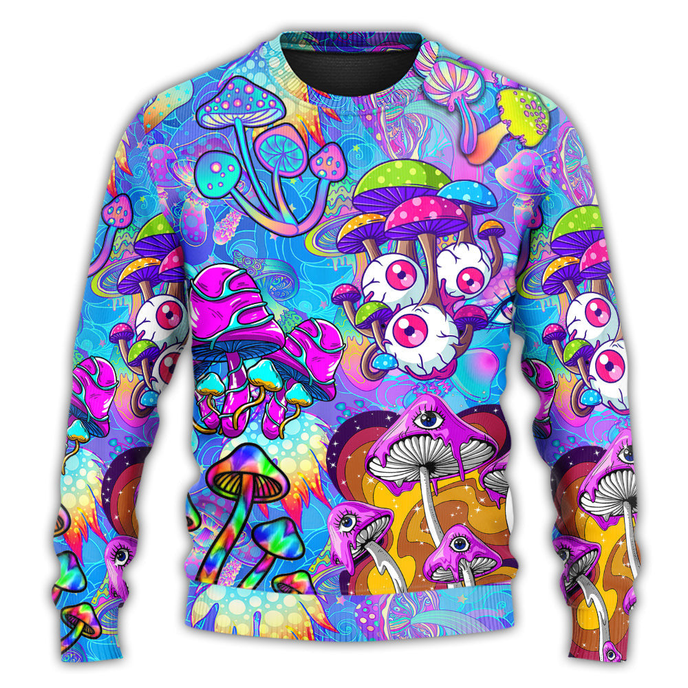 Hippie Mushroom Colorful Cool Style Ugly Christmas Sweaters