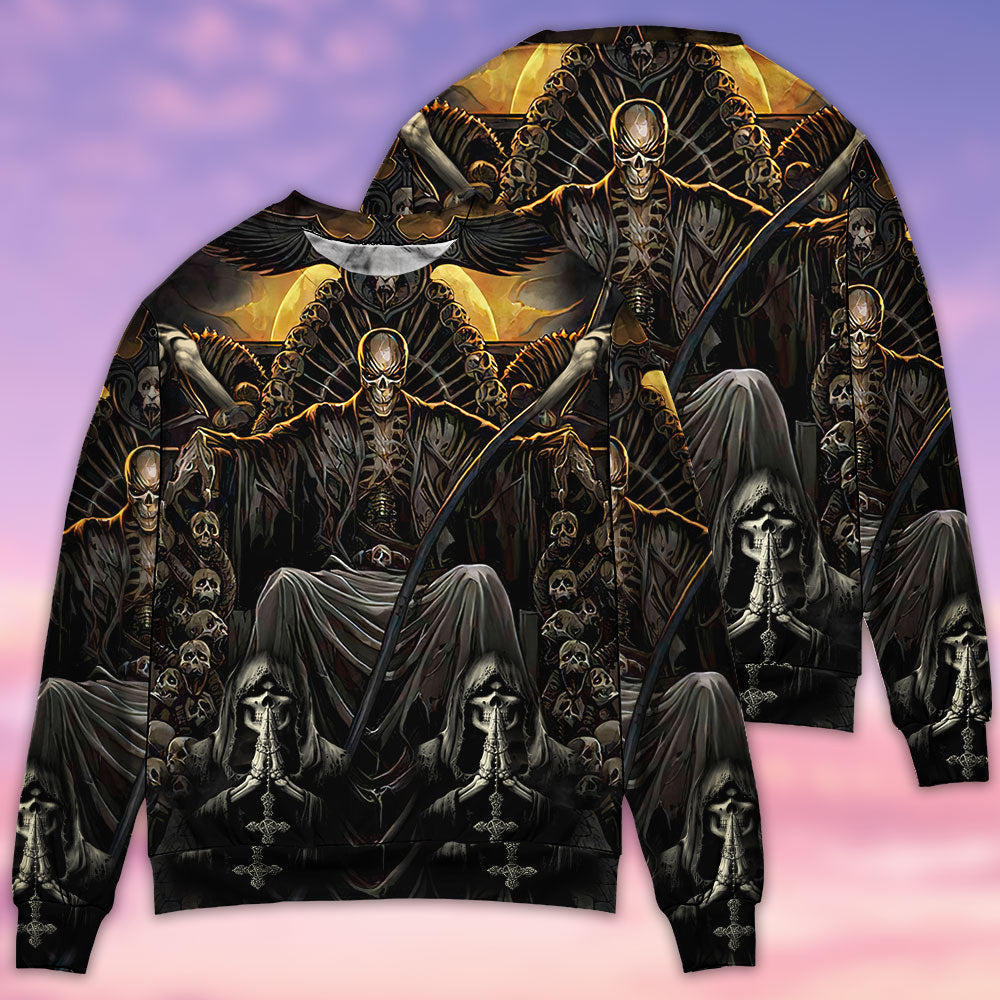 Skull Grim Reaper Dark Ugly Christmas Sweaters
