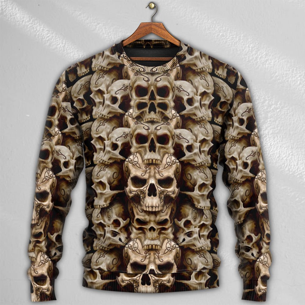 Skull Dark Inside Everyone Ugly Christmas Sweaters