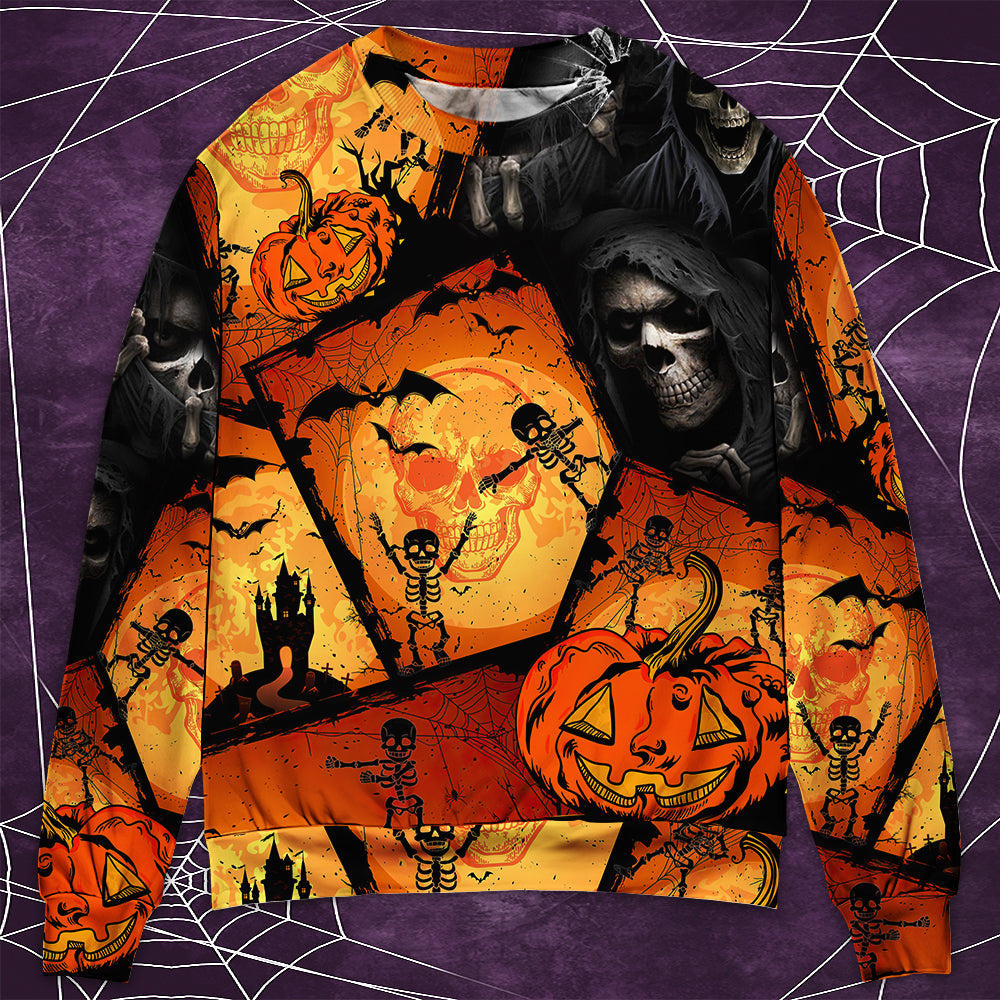 Halloween Skull Pumpkin Scary Ugly Christmas Sweaters