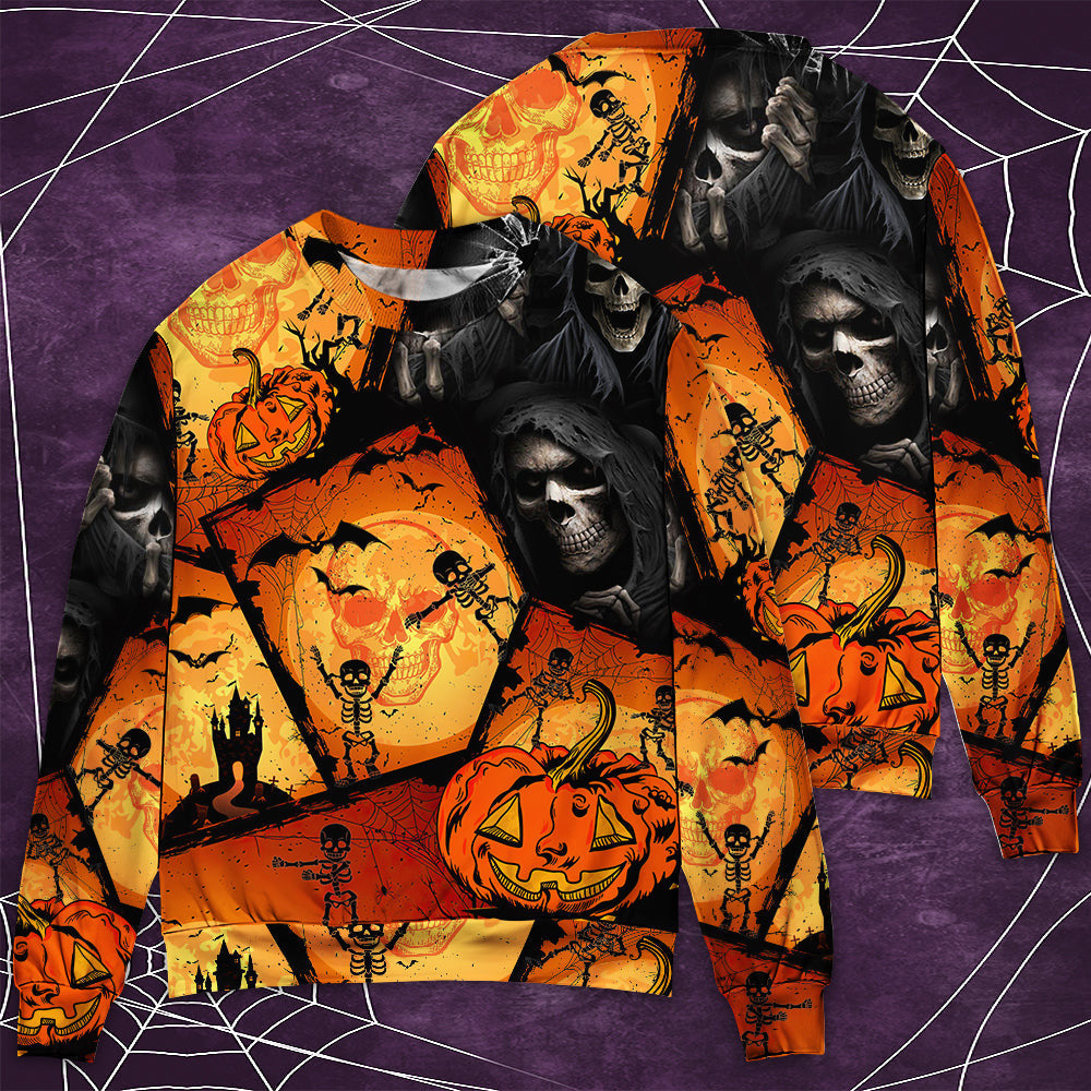 Halloween Skull Pumpkin Scary Ugly Christmas Sweaters