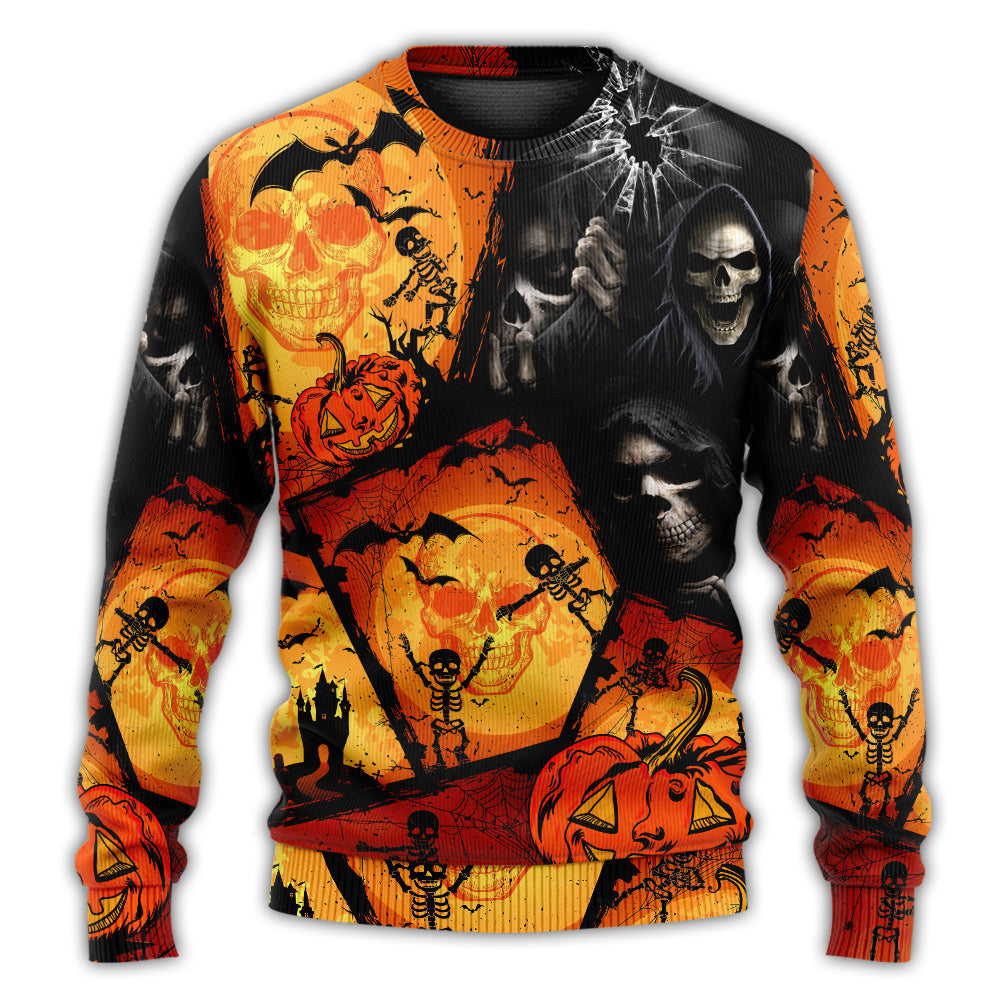 Halloween Skull Pumpkin Scary Ugly Christmas Sweaters