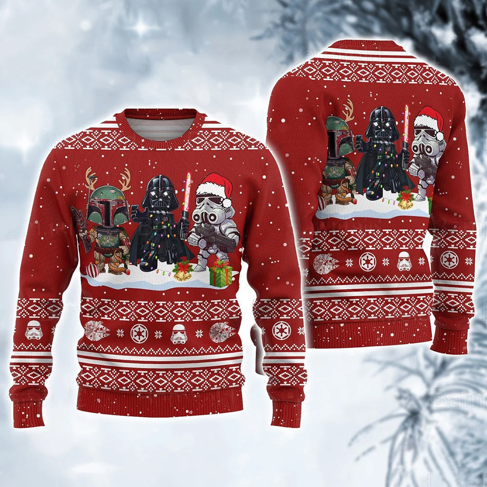 Christmas Storm Trooper Darth Mandalorian Ugly Sweaters