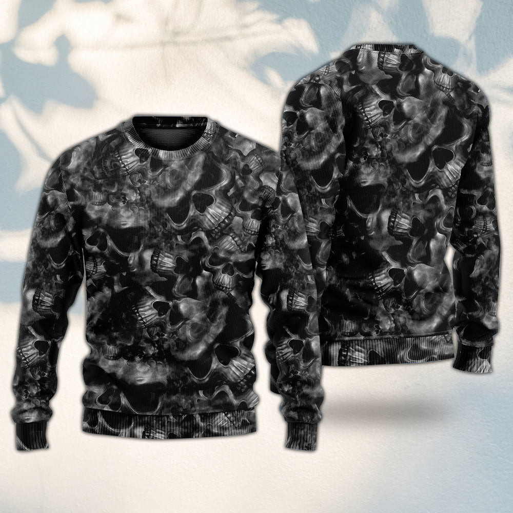 Skull Lifes True Face Is The Ugly Christmas Sweaters
