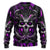 Skull Dark Purple Fire Lighting Ugly Christmas Sweaters