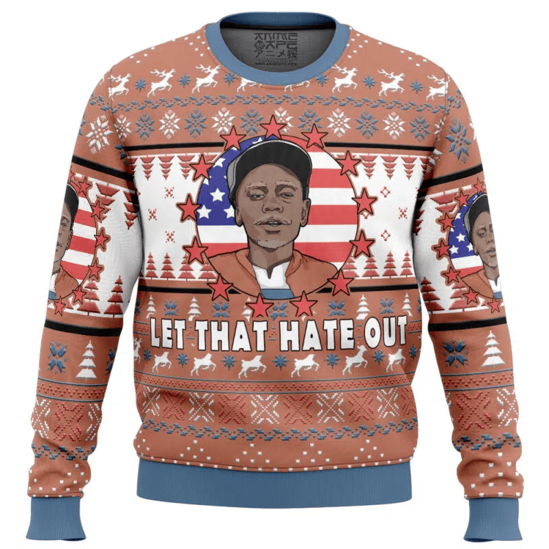 Clayton Bigsby Let That Hate Out Chappelle Show Ugly Christmas Sweater