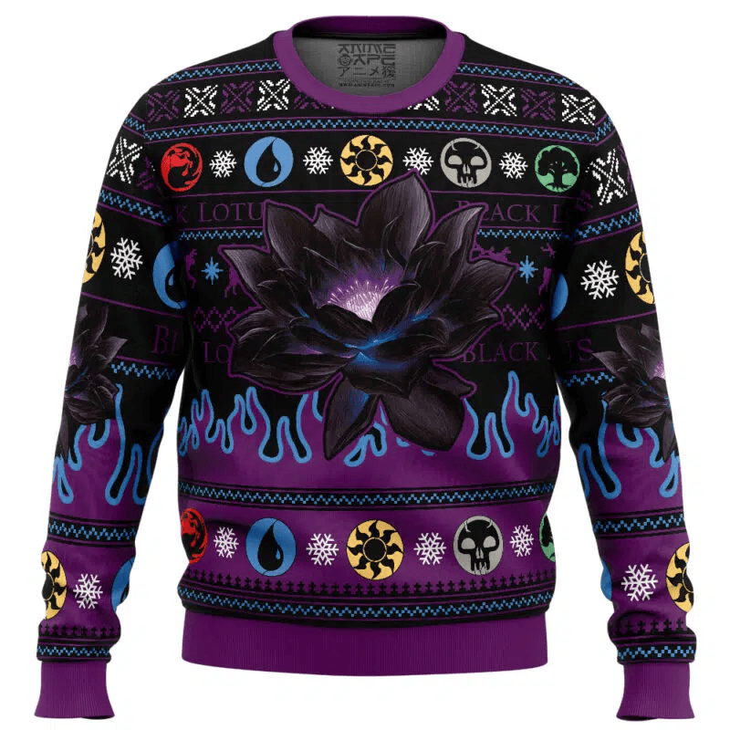 Black Lotus Magic the Gathering Ugly Christmas Sweater