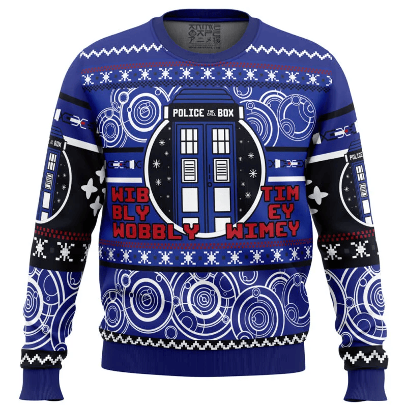 Christmas Through Time And Space Doctor Who Ugly Sweater