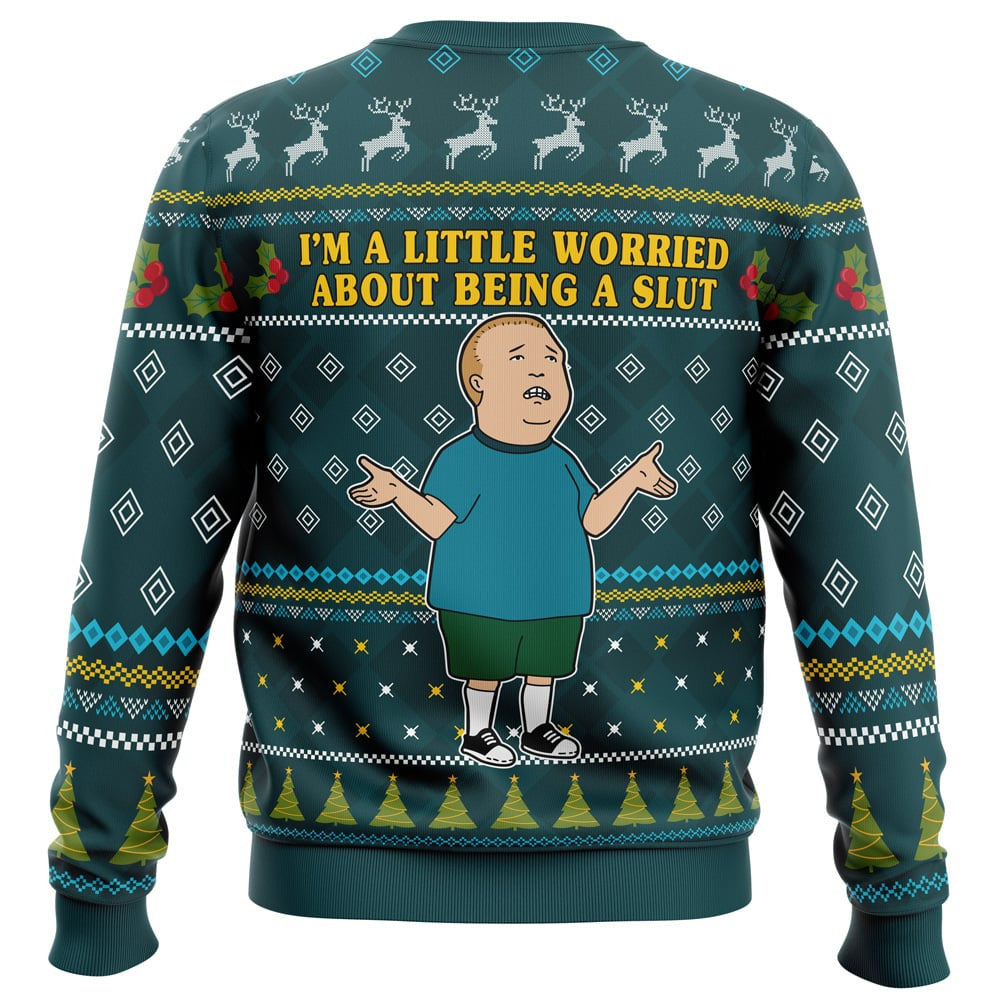 Im a Little Worried King Of The Hill Ugly Christmas Sweater