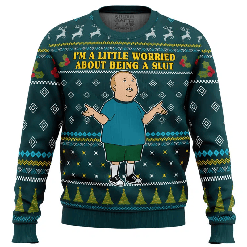 Im a Little Worried King Of The Hill Ugly Christmas Sweater