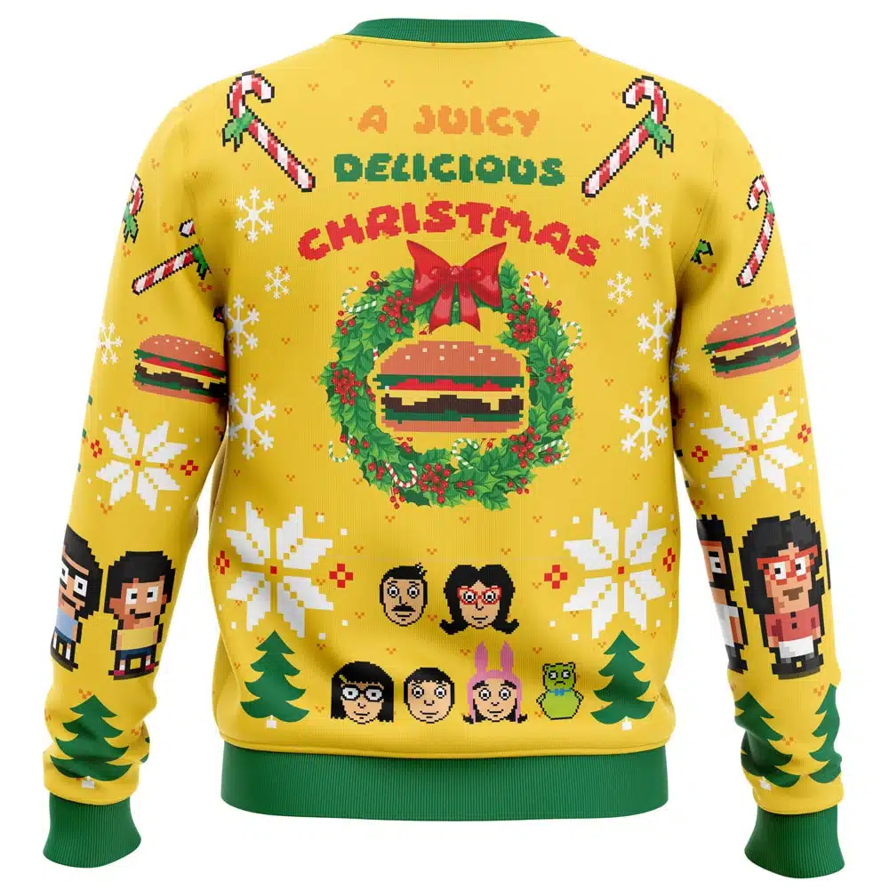 A Juicy Delicious Christmas Bobs Burgers Ugly Sweater