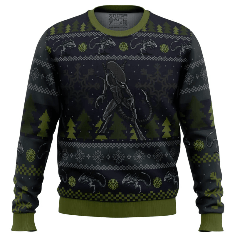 A Christmas Bug Hunt Xenomorph Ugly Sweater