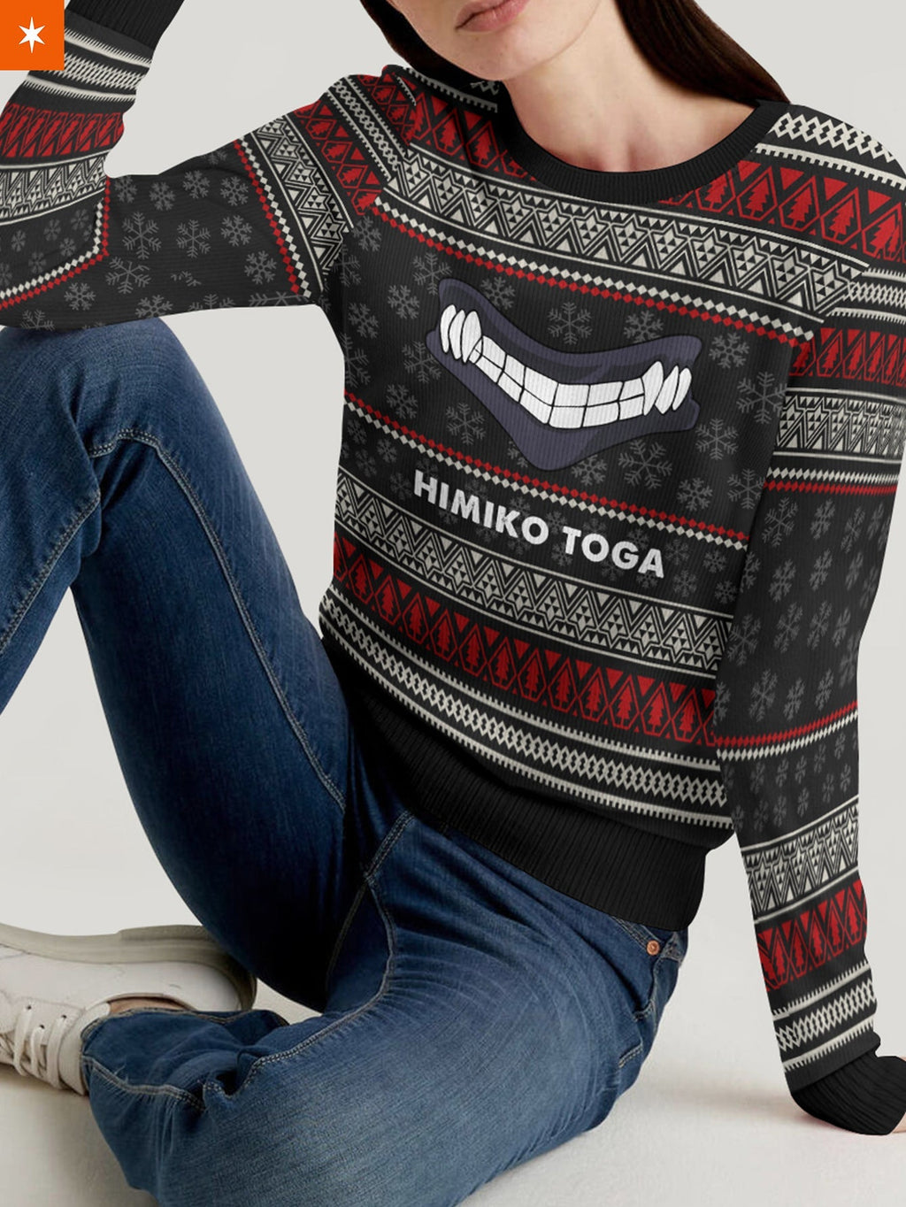 Himiko Toga Festive Bite Christmas Sweater - Themazicc