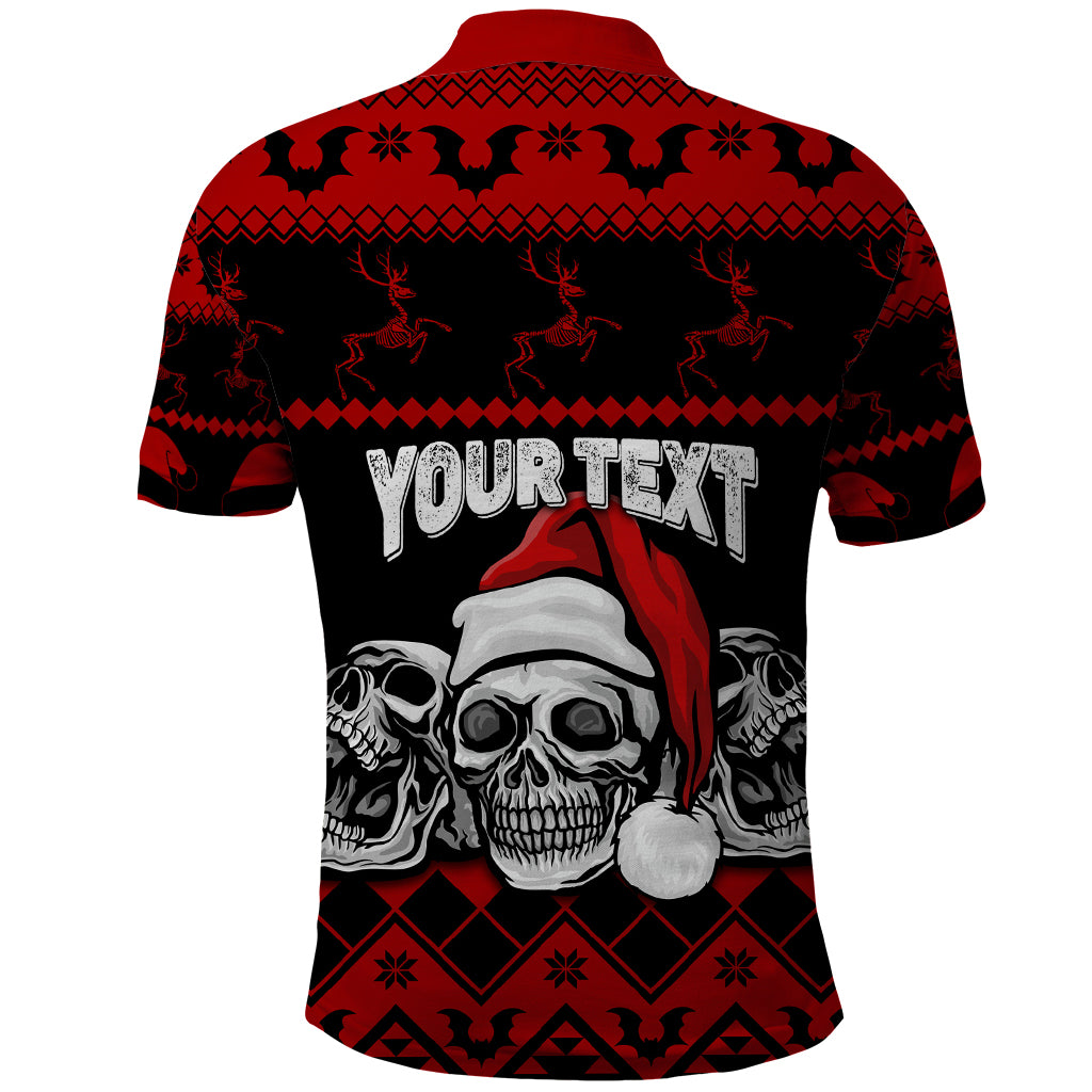 custom-christmas-polo-shirt-gothic-skull-creepmas