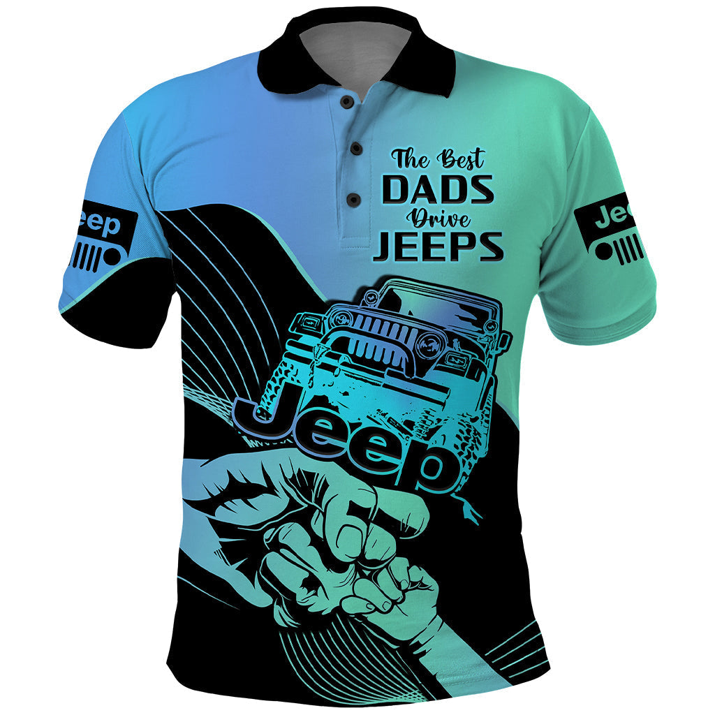 turquoise-jeep-dad-polo-shirt-happy-fathers-day-best-dads-drive-jeeps