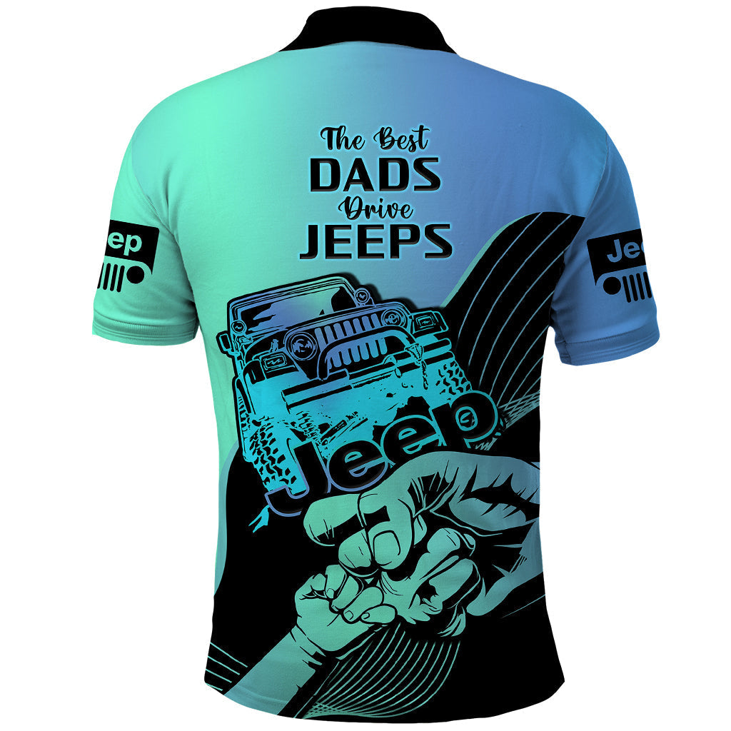 turquoise-jeep-dad-polo-shirt-happy-fathers-day-best-dads-drive-jeeps