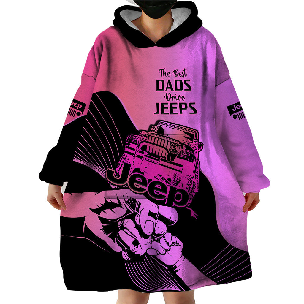 pink-jeep-dad-wearable-blanket-hoodie-happy-fathers-day-best-dads-drive-jeeps