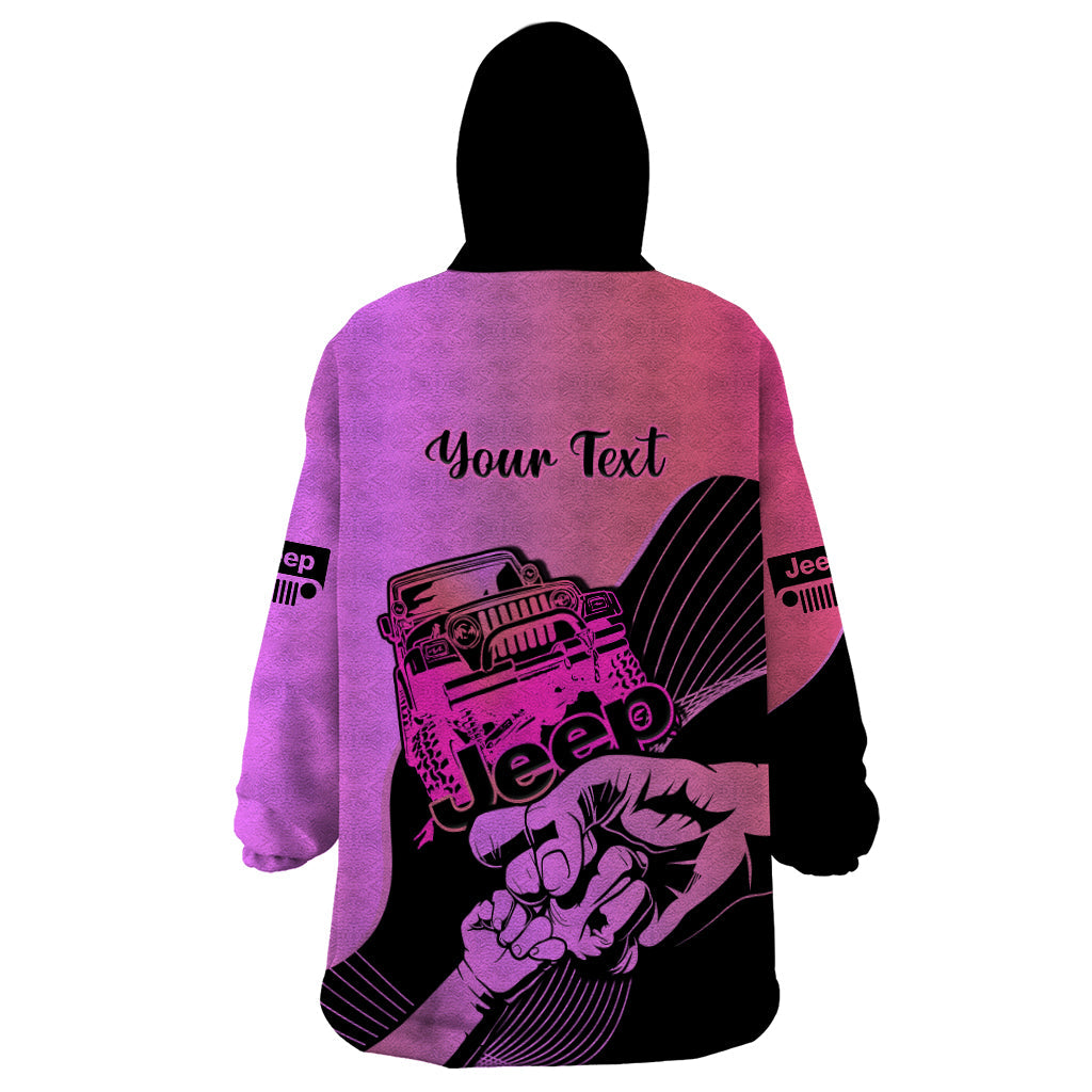 personalised-pink-jeep-dad-wearable-blanket-hoodie-happy-fathers-day-best-dads-drive-jeeps
