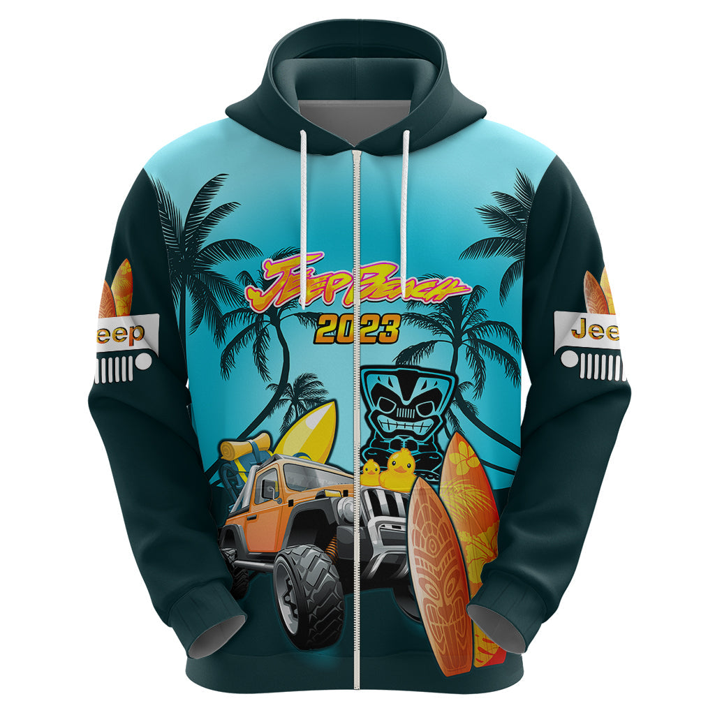 personalised-blue-jeep-beach-2023-hoodie-happy-20th-anniversary