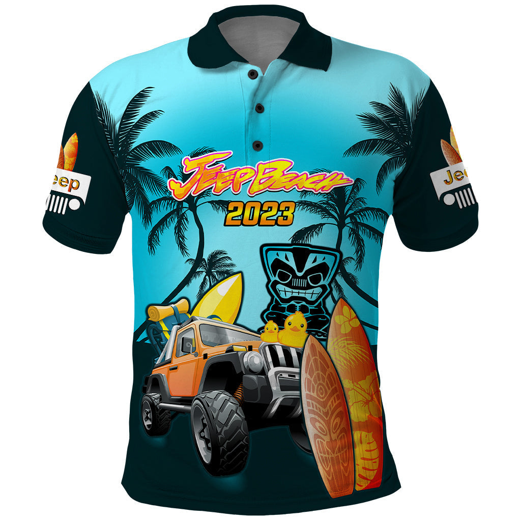 personalised-blue-jeep-beach-2023-polo-shirt-happy-20th-anniversary