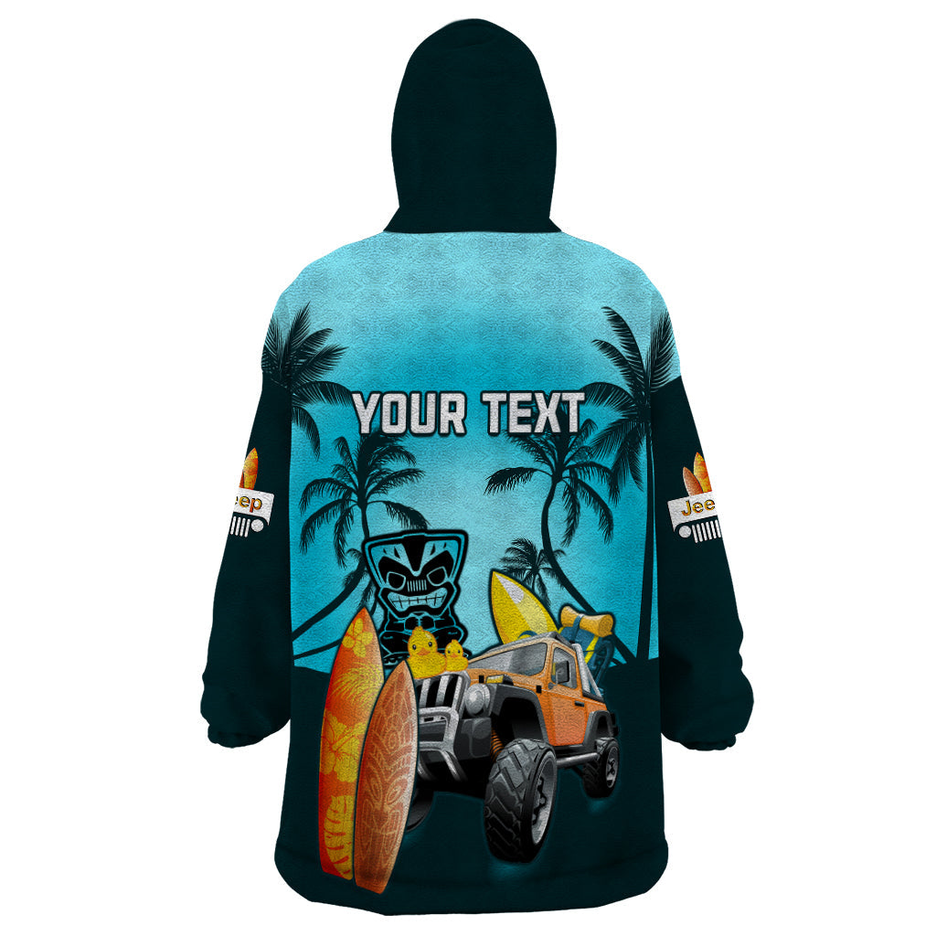 personalised-blue-jeep-beach-2023-wearable-blanket-hoodie-happy-20th-anniversary