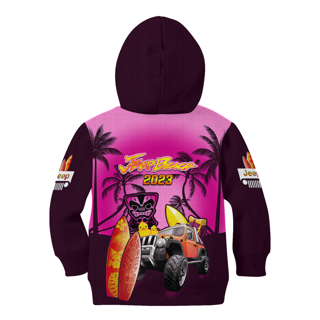 pink-jeep-beach-2023-kid-hoodie-happy-20th-anniversary