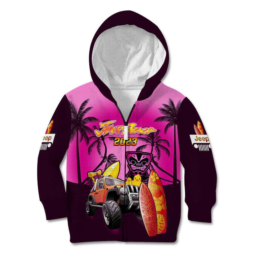 pink-jeep-beach-2023-kid-hoodie-happy-20th-anniversary